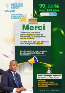 À l’Ordre des architectes, Jean-Christophe Ndongo reprend les rênes pour trois ans