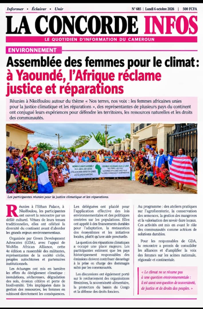 Assemblée des femmes pour le climat : à Yaoundé, l’Afrique réclame justice et réparations